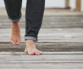 Barefoot Walking on Wood